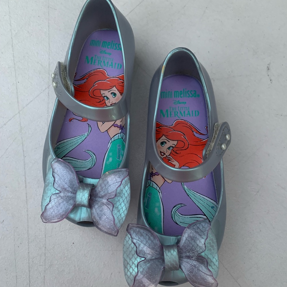 Mini Melissa little mermaid girls shoes size 10t New $30